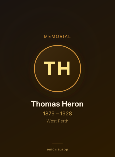 Memorial portrait of Thomas Heron
