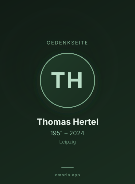 Gedenkportrait von Thomas Hertel