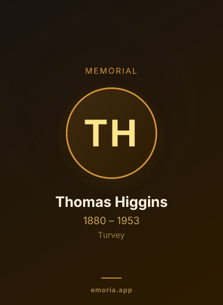 Memorial portrait of Thomas Higgins