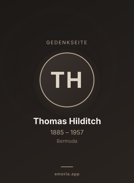 Gedenkportrait von Thomas Hilditch