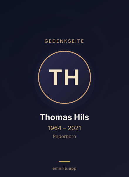 Gedenkportrait von Thomas Hils