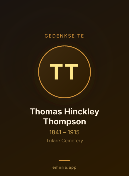 Gedenkportrait von Thomas Hinckley Thompson