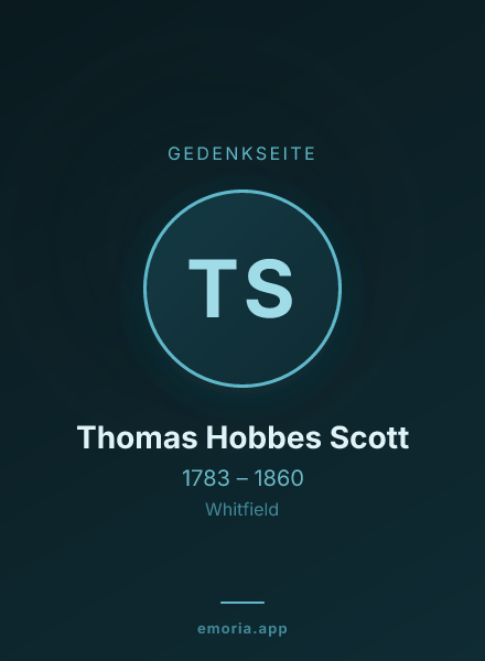 Gedenkportrait von Thomas Hobbes Scott