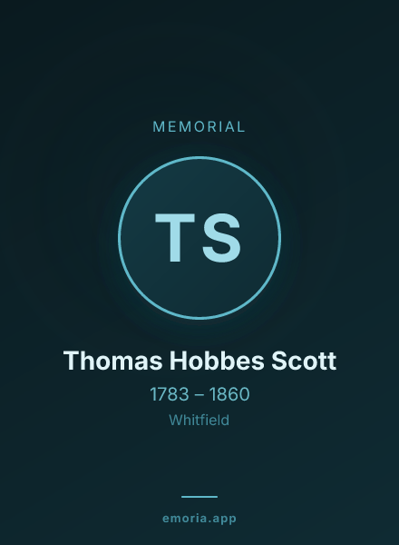 Memorial portrait of Thomas Hobbes Scott