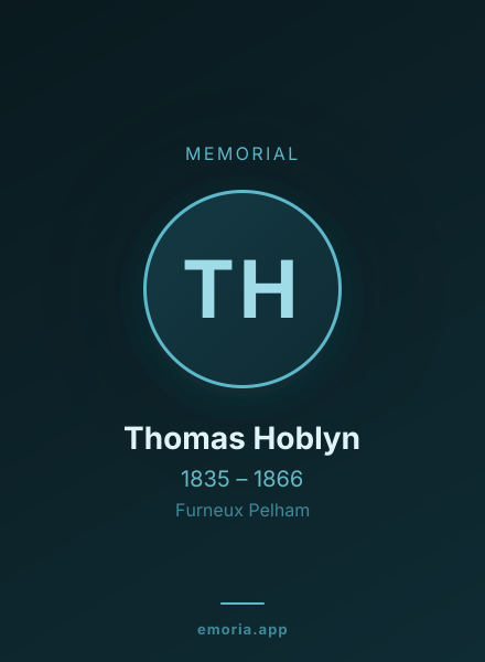 Memorial portrait of Thomas Hoblyn