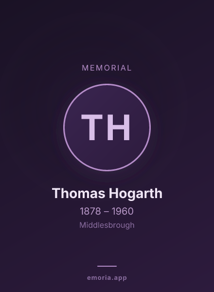 Memorial portrait of Thomas Hogarth
