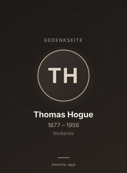 Gedenkportrait von Thomas Hogue