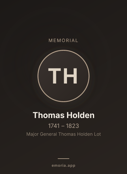 Memorial portrait of Thomas Holden