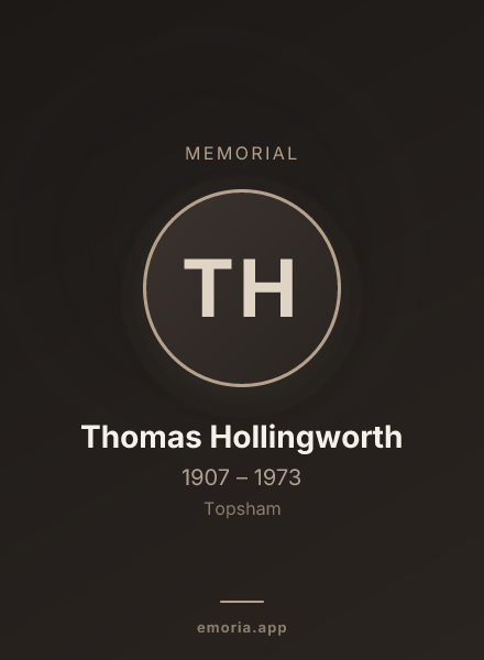 Memorial portrait of Thomas Hollingworth