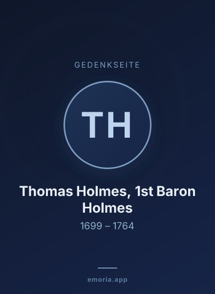 Gedenkportrait von Thomas Holmes, 1st Baron Holmes