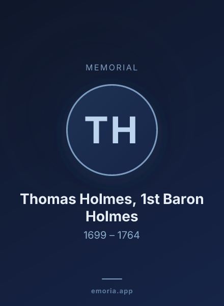 Memorial portrait of Thomas Holmes, 1st Baron Holmes