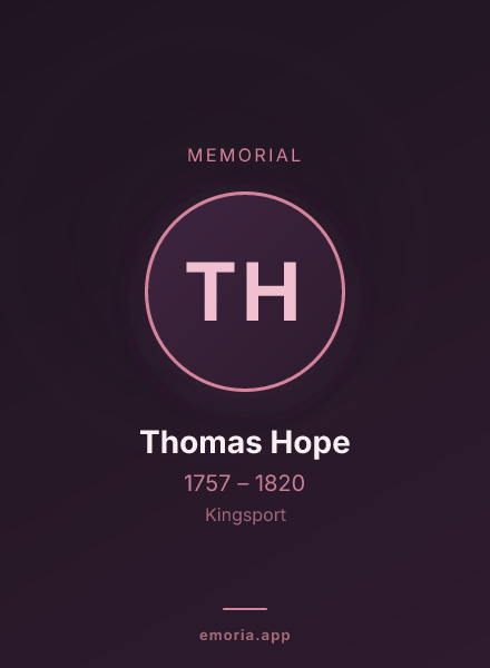 Memorial portrait of Thomas Hope
