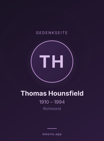 Gedenkportrait von Thomas Hounsfield