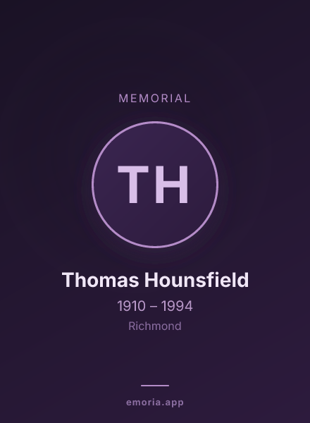 Memorial portrait of Thomas Hounsfield