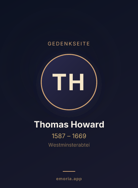 Gedenkportrait von Thomas Howard