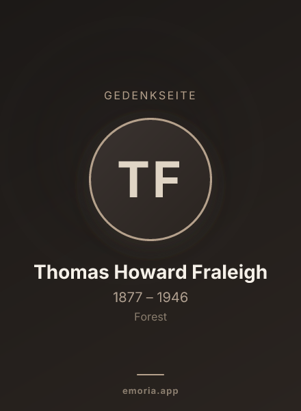 Gedenkportrait von Thomas Howard Fraleigh