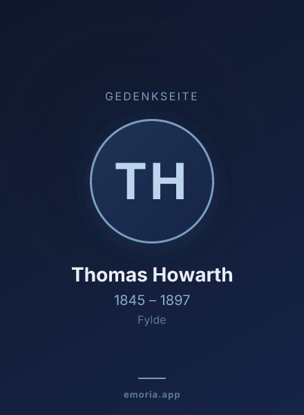 Gedenkportrait von Thomas Howarth