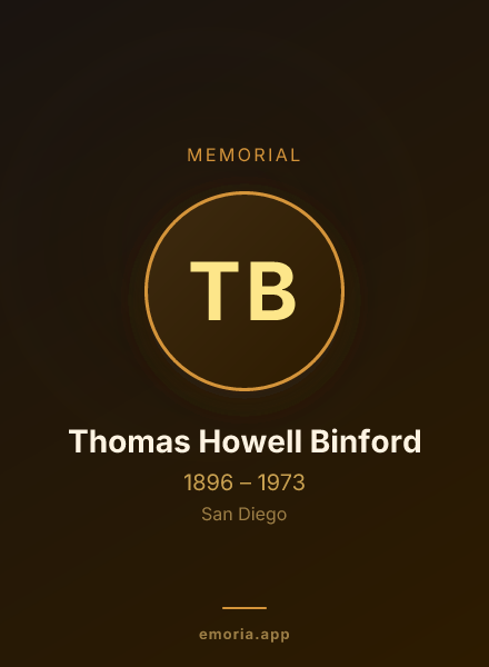 Memorial portrait of Thomas Howell Binford