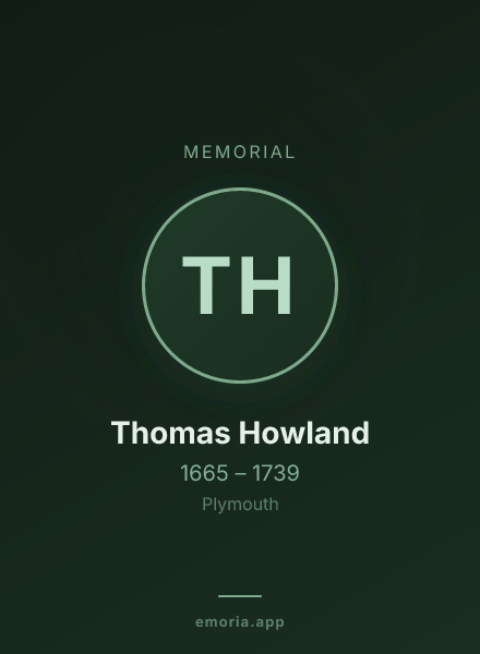 Memorial portrait of Thomas Howland