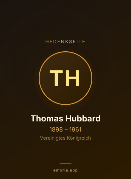 Gedenkportrait von Thomas Hubbard