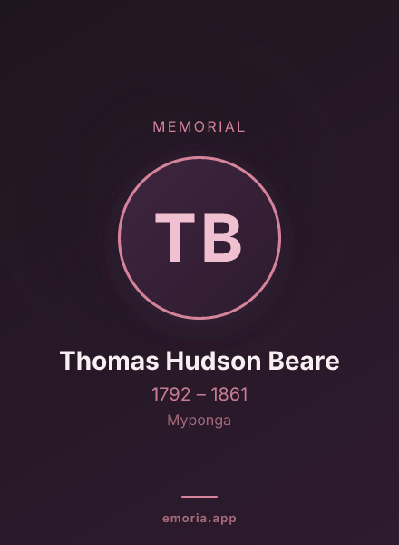 Memorial portrait of Thomas Hudson Beare