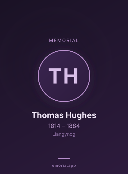 Memorial portrait of Thomas Hughes