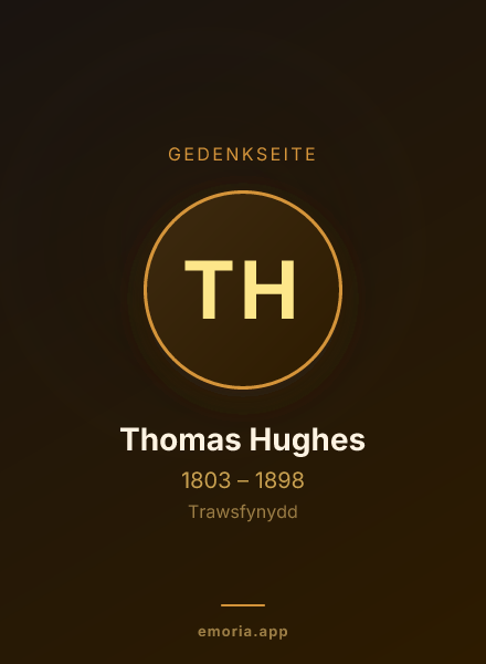 Gedenkportrait von Thomas Hughes