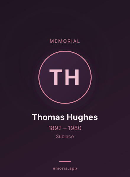 Memorial portrait of Thomas Hughes