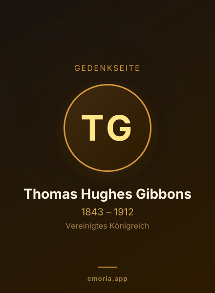 Gedenkportrait von Thomas Hughes Gibbons