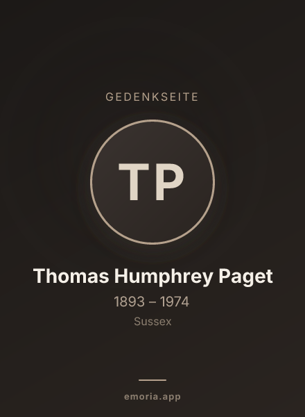 Gedenkportrait von Thomas Humphrey Paget
