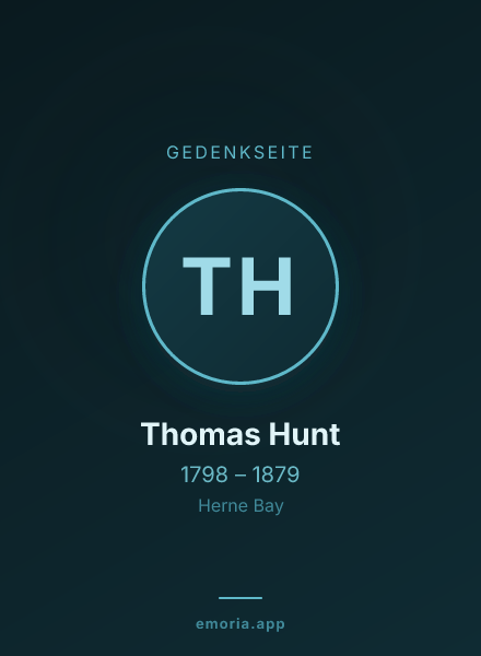 Gedenkportrait von Thomas Hunt