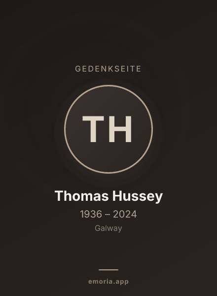 Gedenkportrait von Thomas Hussey