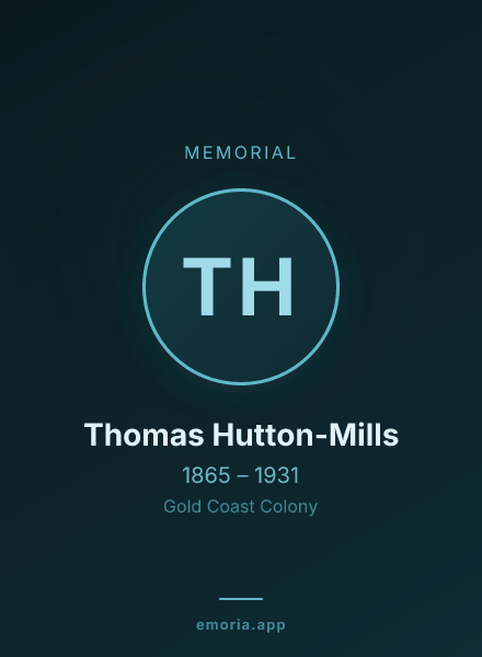 Memorial portrait of Thomas Hutton-Mills