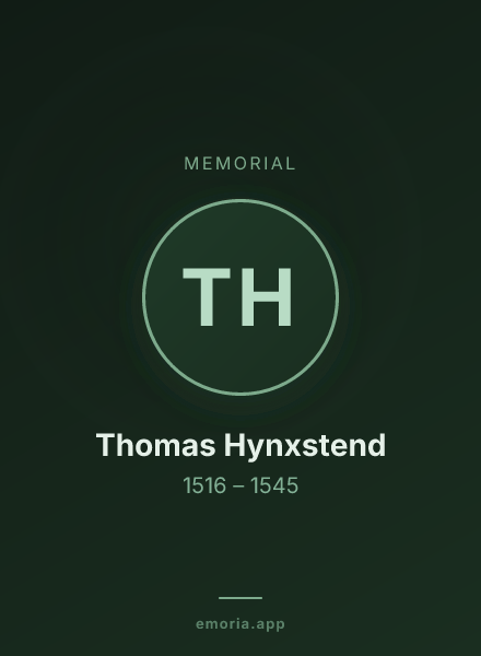 Memorial portrait of Thomas Hynxstend
