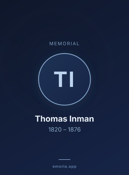 Memorial portrait of Thomas Inman