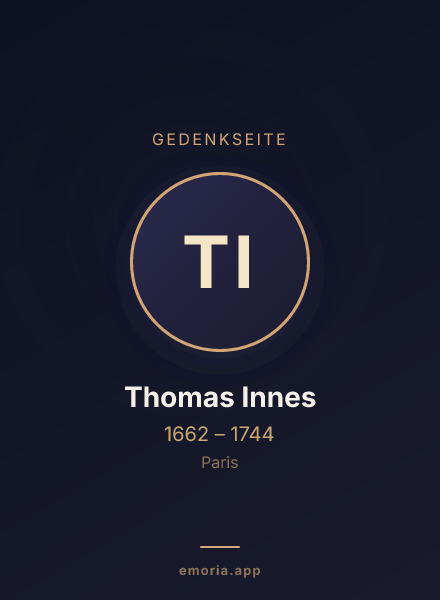 Gedenkportrait von Thomas Innes