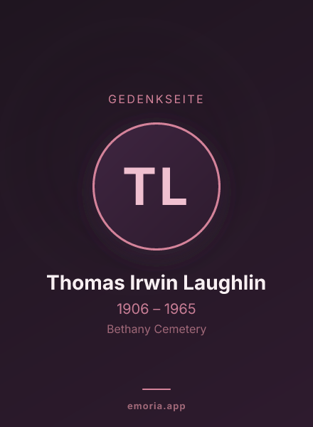 Gedenkportrait von Thomas Irwin Laughlin