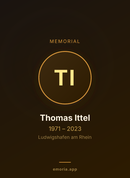 Memorial portrait of Thomas Ittel