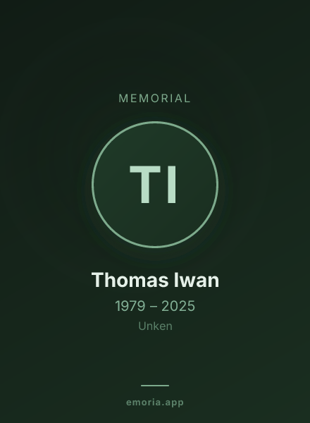 Memorial portrait of Thomas Iwan