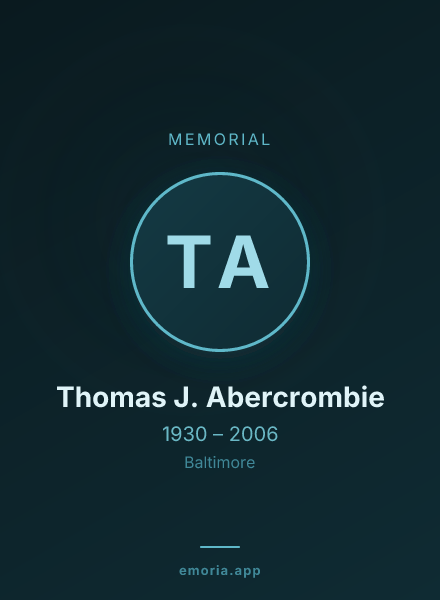 Memorial portrait of Thomas J. Abercrombie