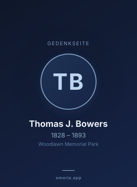 Gedenkportrait von Thomas J. Bowers
