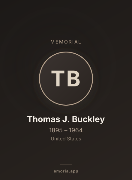 Memorial portrait of Thomas J. Buckley