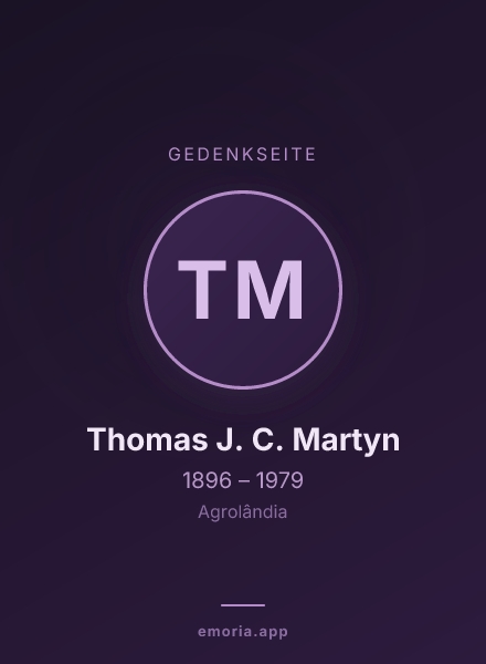 Gedenkportrait von Thomas J. C. Martyn