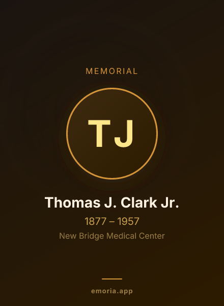 Memorial portrait of Thomas J. Clark Jr.
