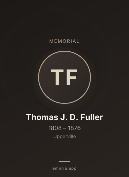 Memorial portrait of Thomas J. D. Fuller