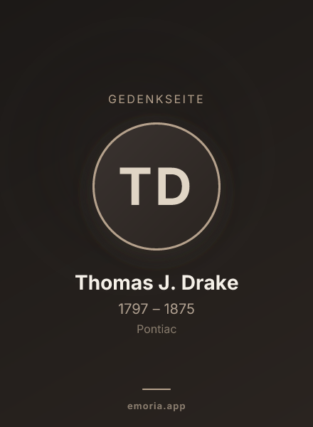 Gedenkportrait von Thomas J. Drake