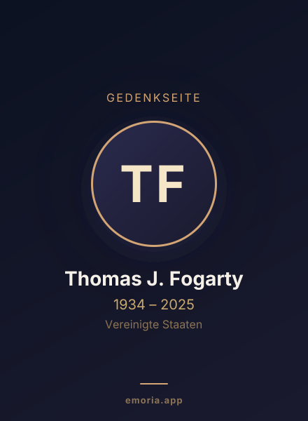 Gedenkportrait von Thomas J. Fogarty
