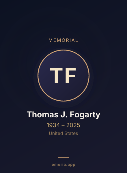 Memorial portrait of Thomas J. Fogarty