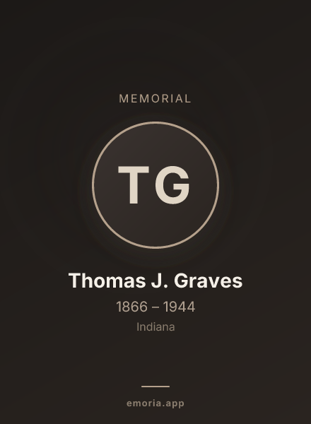 Memorial portrait of Thomas J. Graves