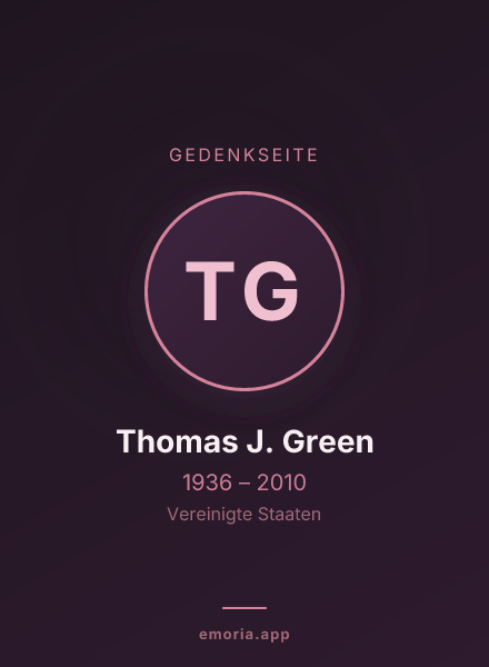 Gedenkportrait von Thomas J. Green